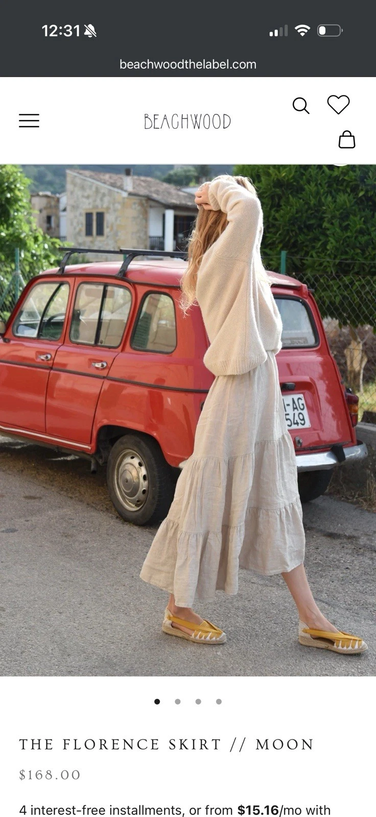 Beachwood Linen Florence Skirt M/L In moon
Opens in a new window or tab