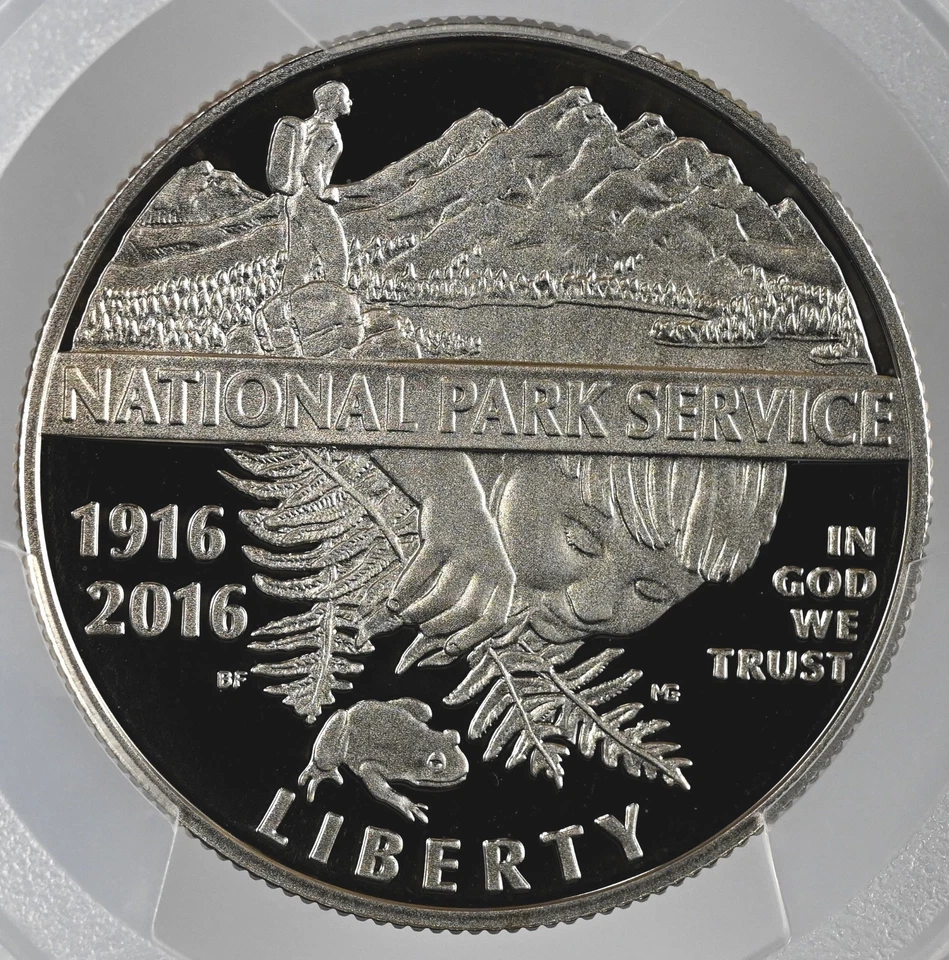 2016-S 50C 100TH ANN NATIONAL PARK SERVICE HALF DOLLAR  PCGS PR70 DCAM #48518074 - Image 2 of 4