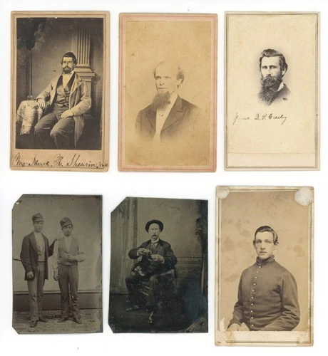 Civil War Era Photography – CDVs & Tintypes – 6 Image Collection