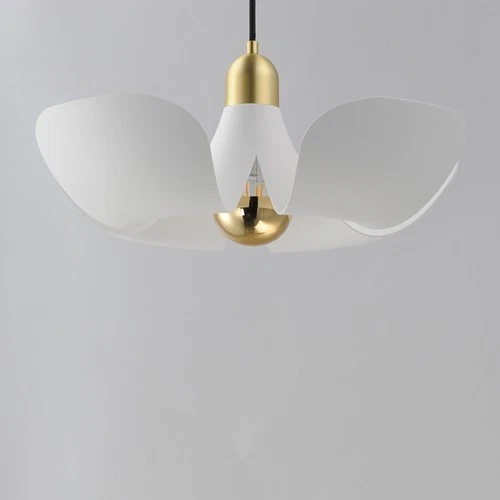 Maxim 11394 Poppy 18"W LED Pendant - Silver Gold / Satin Brass - Picture 6 of 8