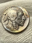 1918 Buffalo Nickel Very Choice AU+ High Grade Tough Date Full Horn Toned