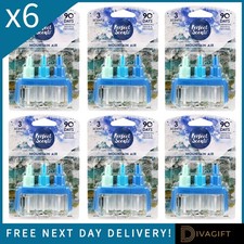 6 x PLUG IN REFILLS FOR FEBREZE 3VOLUTION MOUNTAIN AIR PERFECT SCENTS REFILL OIL