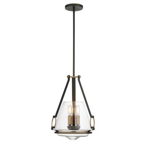 Minka Lavery 3903-107 Eden Valley 3-Light 18" Pendant - Smoked Iron/Aged Gold - Picture 2 of 2