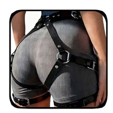 Women's garter belt Leather Thigh harness Punk Leg Belts One Size, Black3