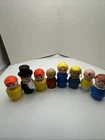 Fisher Price Little People Vintage Lot of 8  Including  All Wood Bald Kid