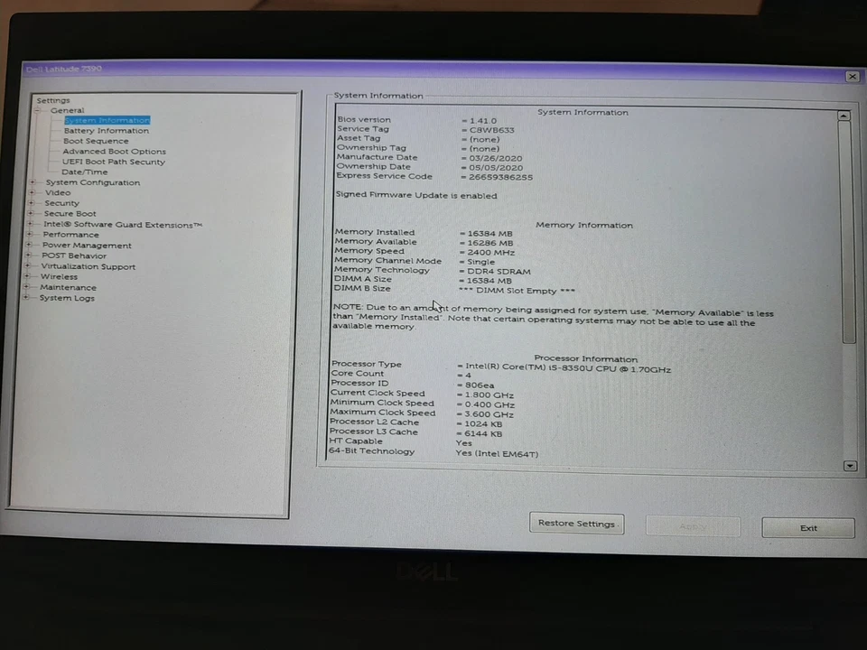 ЛОТ ИЗ 3 ноутбуков Dell Latitude 7390 13,3 дюйма i5-8350U 8 ГБ RAM БЕЗ OS/SSD #97 - Изображение 4 из 4