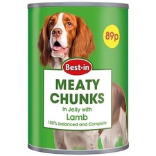 Bestin Meaty Chuncks Dog Food Lamb in jelly PAck Of 12x400g 3.48 per kilo