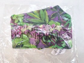 Lise Charmel Thong Ile En Fleur Embroidered Lace Green Multi Floral Size Medium.