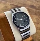 New ListingVintage Timex Manual Wind Watch | Black Sport Dial | Integrated Bracelet | Runs
