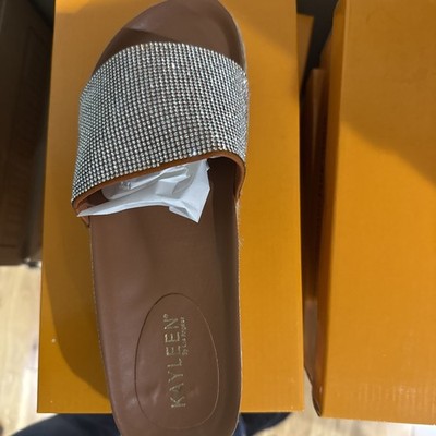Kayleen Camel Sprinkling Crystals Women's Sandals Size 10