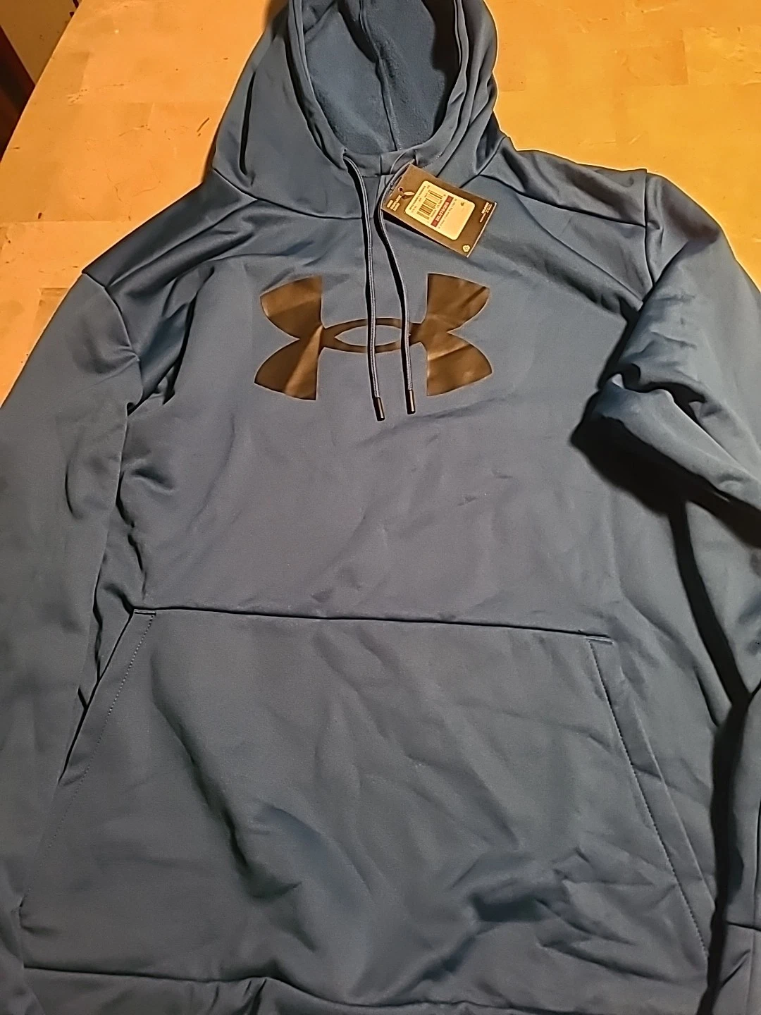 Under Armour Men's Hoodie Big Logo 1379743 Fleece Pullover Hooded Sz 2XL