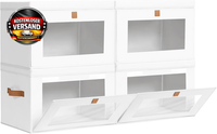 Aufbewahrungsboxen Set 4-Fach Stoff Mit Sichtfenster FüR Kleidung Und Haushalt