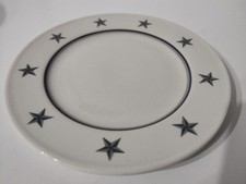 UNITED STATES LINES Mayer China Gray Stars Salad Plate ~USA