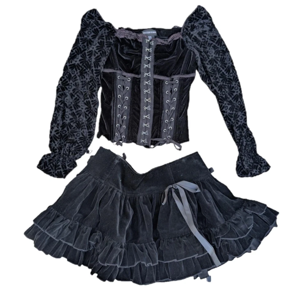 Винтажный Shrine Vixen пиратская Венч костюм для Хэллоуина готический викторианский размер маленький - Изображение 3 из 4