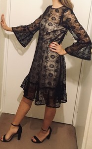 reiss black lace dress