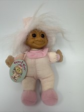 PAJAMA TROLL by Russ Doll Plush in Pink tag attached item No 2332 Vintage 5"