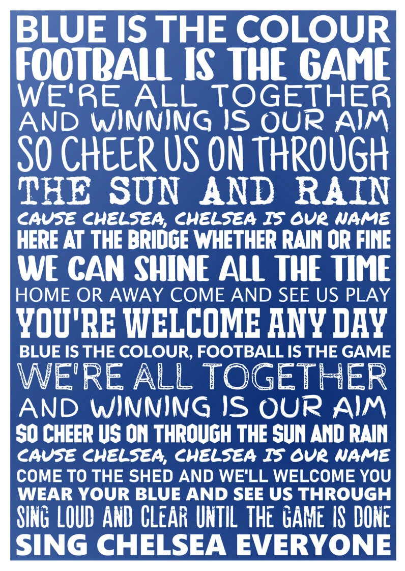 Chelsea chants on sale