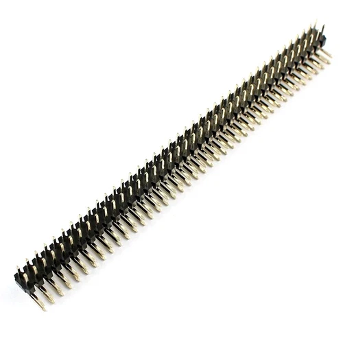 Stiftleiste 2.54 mm - 2 x 40 pins 2-reihig gewinkelt 90° - Buchsenleiste 90Grad