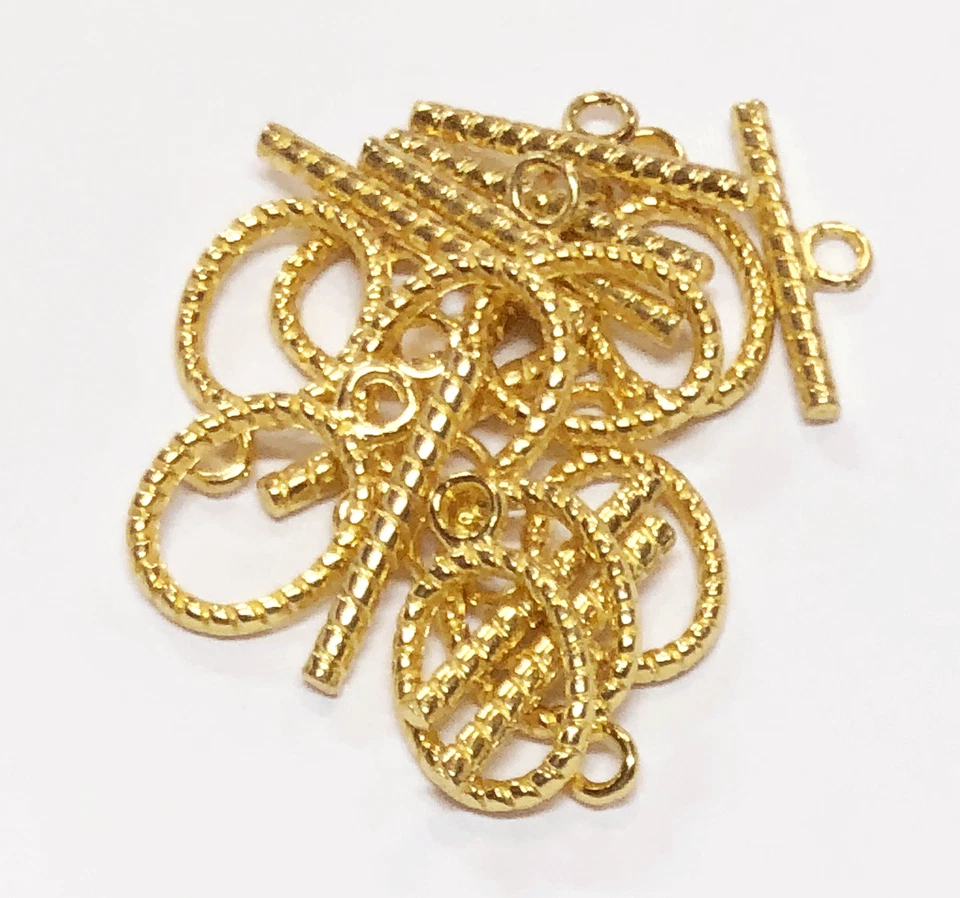 100 sets Gold Plated oval Toggle Clasp, bulk oval toggle clasp - Image 3 of 4