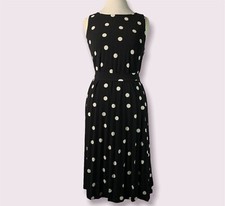 Brand New T Tahari Pleated Polka Dot Tie-Waist Dress Size Small