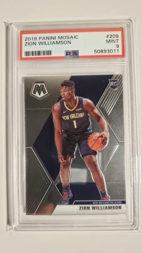 2019 Panini Mosaic Zion Williamson #209 (RC) PSA 9