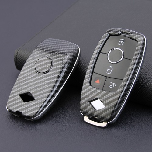 ABS Plastic Carbon Fiber Car Smart Key Case Cover For Mercedes-Benz - Bild 8 von 8