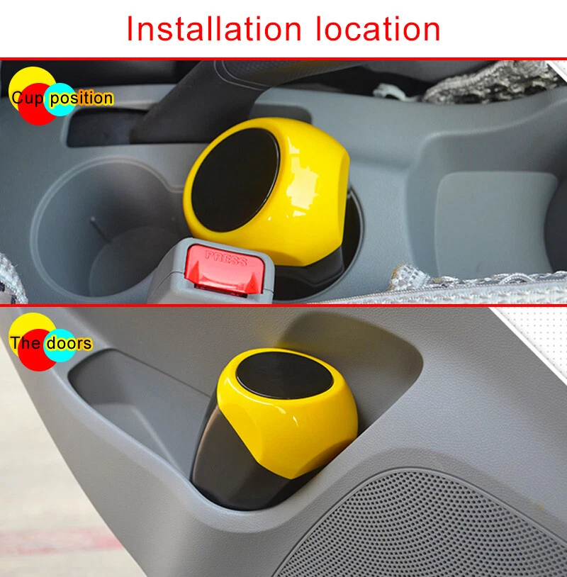2X Piezas interiores de camión Cubo de basura Taza Auto Basura Estuche Soporte Universal Foto 2 de 4