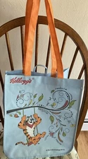 Kellogg's Reusable Cloth Shopping Tote Frosted Flakes Tony The Tiger 12" x 14"