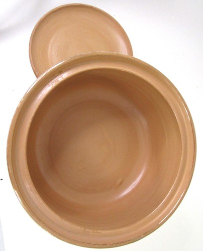 MCM Candy Dish Gold Rose Red ware Pottery Fratelli Fanciullacci Compote Bowl FF - Picture 7 of 11