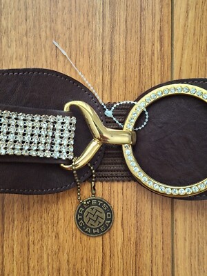 Vintage Streets Ahead Brown Leather/Stretch Gold Tone  display picture 2