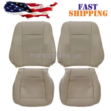 For 2017-2022 Ford F250 F350 Lariat Driver & Passenger Leather Seat Cover Tan