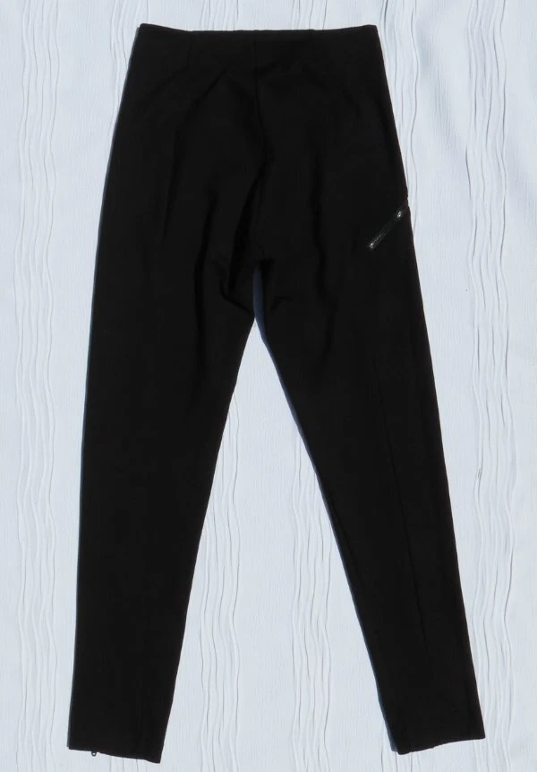 PRARIE UNDERGROUND Black Ponte Visible Zip High Rise Skinny Ankle Pants US M 6 8 - Image 3 of 4
