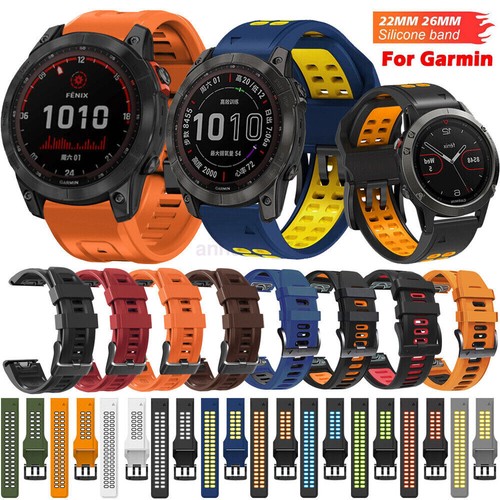 QuickFit Silicone Sports Watch Band Wristband Strap for Garmin Instinct 22/26MM - Picture 6 of 24