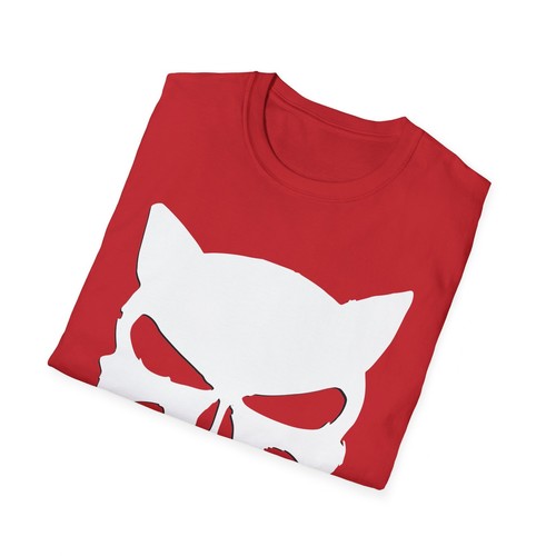 Cat Punisher Skull Unisex Soft Style T-Shirt - Picture 25 of 25