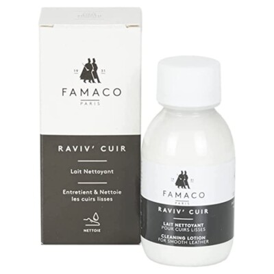 Famaco Leather Revive Clean & Shine 100ml für Schuhe, Stiefel, Taschen & mehr
