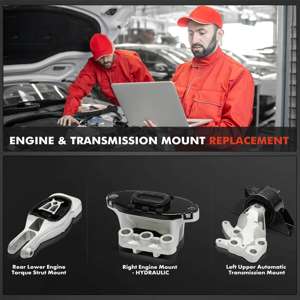 3x Motor y transmisión automática y montaje de puntal de par para Buick Encore Chevy Trax Foto 2 de 4