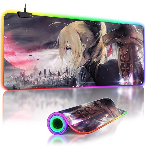 Fate/GO Artoria Pendragon LED Large Gaming Mouse Pad Desk Mat Keyboard mousemat - 第 9/13 張圖片