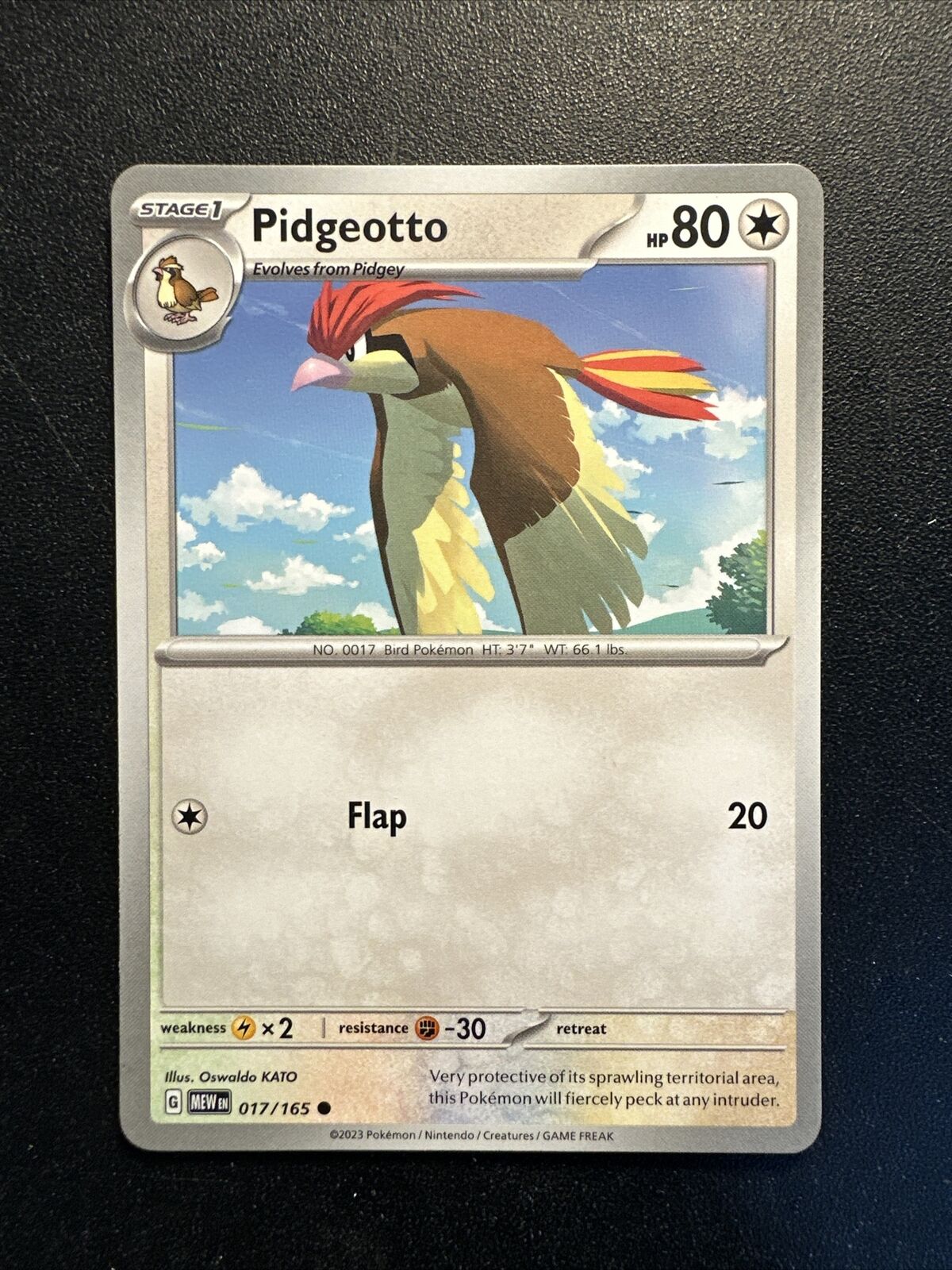 2023 Pokémon 151 Violet Scarlet Pidgeotto 17 /165 English TCG