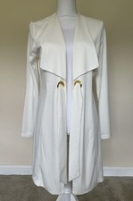 NWT 119 Chico s Traveler Collection Tie Front Jacket Antique White Size 0
