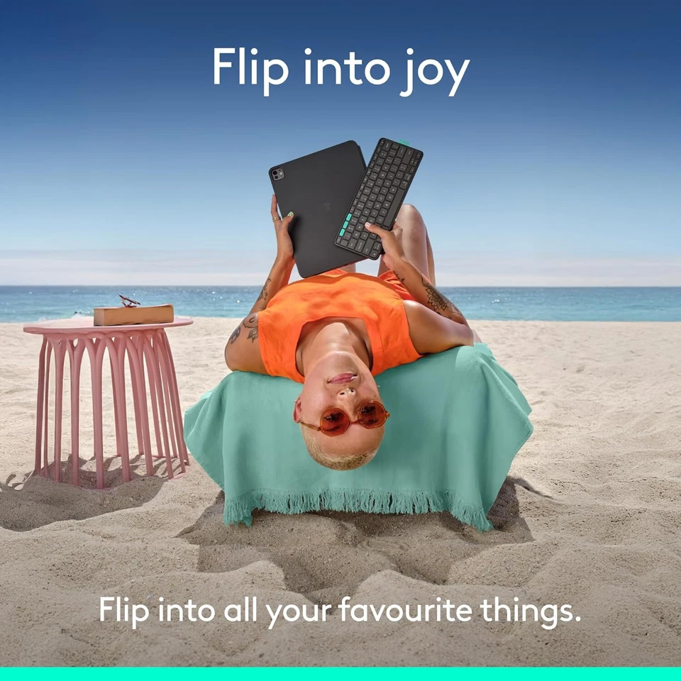 Logitech Flip Folio, Keyboard Case for iPad Pro 13-inch (M4) & iPad Air 13-inch - Image 4 of 4