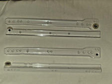 1 Pair Drawer Slides 12" Bottom Mount Rails Sliding Nylon Wheel White