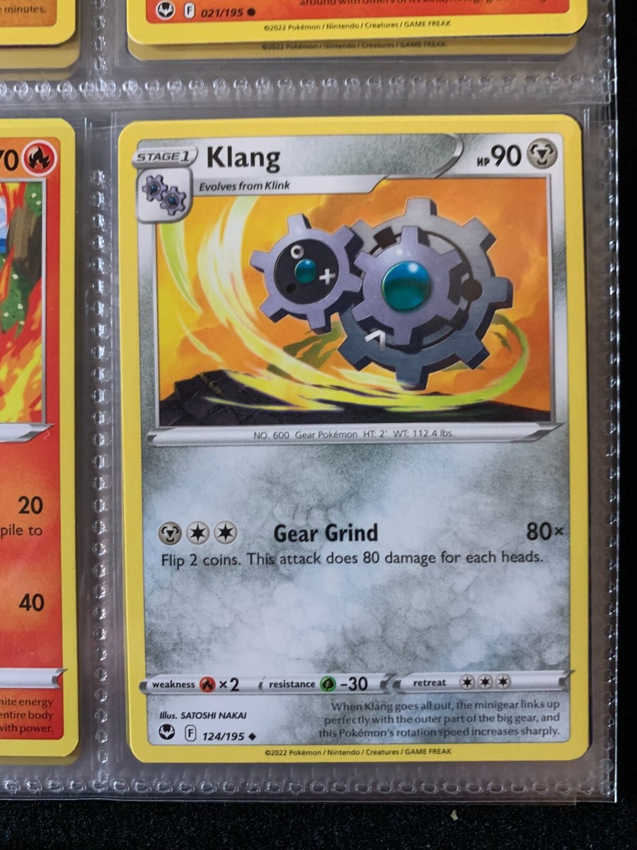 Klang 124/195 - NM / M - Silver Tempest Pokemon Card - MINT Klang 124/195 - NM / M - Silver Tempest Pokemon Card - MINT