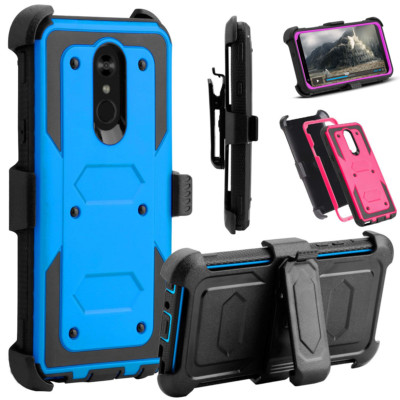 For LG V40/V50/G7/G8/K40/Stylo 6 Holster Shockproof Case  With Screen Protector