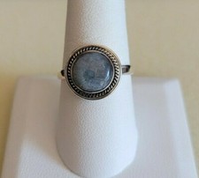 Labradorite 925 Sterling Silver Ring Size 9 7.25 CTS