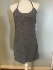 Calvin Klein Performance Wick Dress Small Heather Gray Built In Bra NWT
