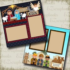 NATIVITY CHRISTMAS - 2 Premade Scrapbook Pages - EZ Layout 436