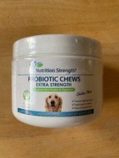 Nutrition Strength 30 Probiotic Chews for Dogs Digestive Enzymes Chicken flavor