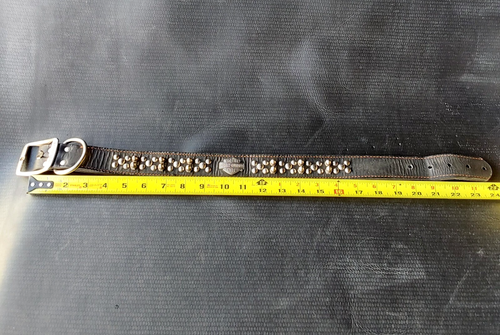 Harley Davidson Black Leather Studded 24“Pet Collar - Picture 6 of 9