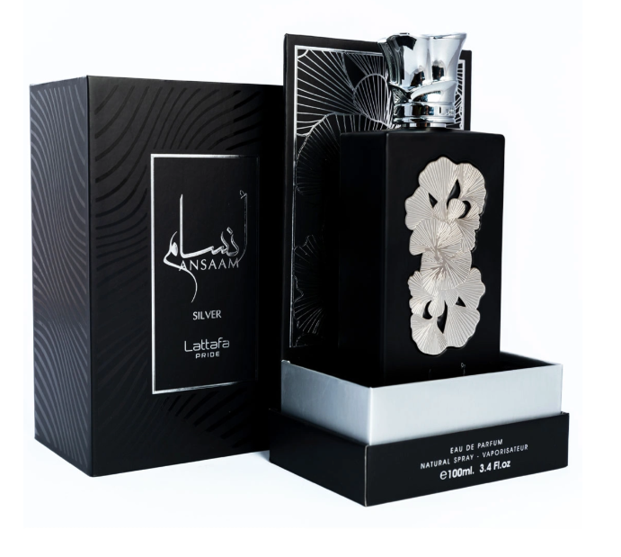 Lattafa Ansaam Silver 100ml 香水 Ansaam Silver by Lattafa Eau De Parfum EDP Spray 3.4 oz
