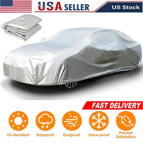 212"L XL Full Car Cover Outdoor Waterproof Sun Snow Rain UV Heat Dust Resistant - Picture 9 of 10